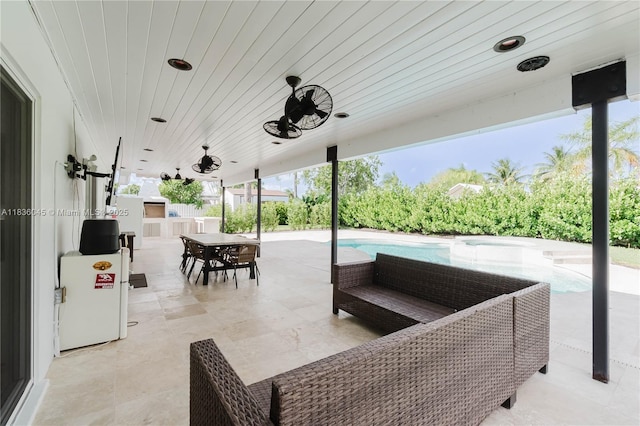 12241 SW 120th Ave, Miami, FL 33186 - view of patio / terrace featuring outdoor dining area and an outdoor pool