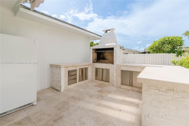 12241 SW 120th Ave, Miami, FL 33186 - view of patio with a fireplace and area for grilling