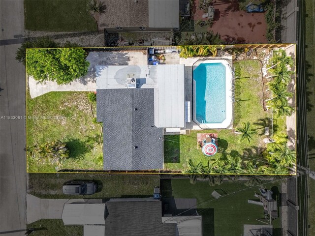 3036 N 58th Ave, Hollywood, FL 33021 - view of property location featuring a pool and property parcel outlined