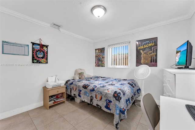 3036 N 58th Ave, Hollywood, FL 33021 - bedroom featuring ornamental molding and light tile patterned flooring