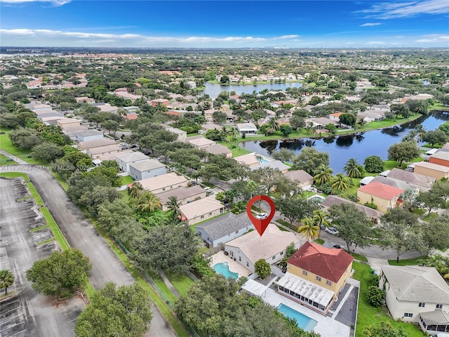2472 SW 106th Ave, Miramar, FL 33025 - aerial perspective of suburban area with a large body of water