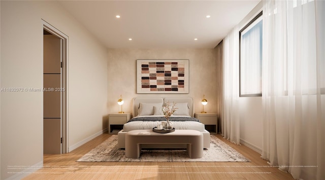 1136 SW 3rd Ave Unit 404, Miami, FL 33130 - bedroom with light wood finished floors and recessed lighting