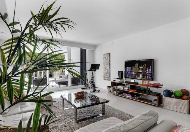 785 Crandon Blvd Unit 302, Key Biscayne, FL 33149 - living area with tile patterned flooring