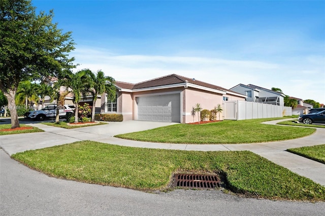 17476 SW 20th St, Miramar, FL 33029 - view of front facade featuring stucco siding, a garage, and driveway