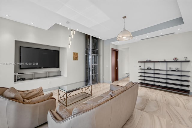 18201 Collins Ave Unit Ts2 & Ts3, Sunny Isles Beach, FL 33160 - living room with recessed lighting and baseboards