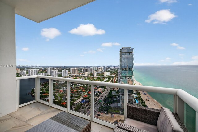 18201 Collins Ave Unit Ts2 & Ts3, Sunny Isles Beach, FL 33160 - balcony featuring a city view and a water view