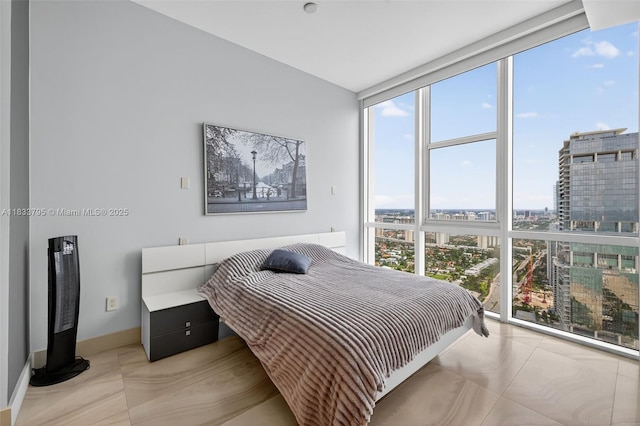 18201 Collins Ave Unit Ts2 & Ts3, Sunny Isles Beach, FL 33160 - bedroom featuring expansive windows and a view of city