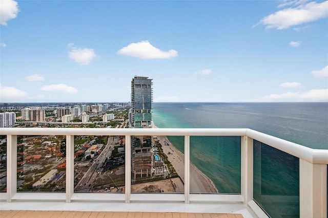18201 Collins Ave Unit Ts2 & Ts3, Sunny Isles Beach, FL 33160 - balcony featuring a water view and a view of city