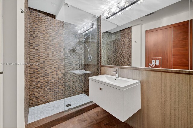18201 Collins Ave Unit Ts2 & Ts3, Sunny Isles Beach, FL 33160 - bathroom with tiled shower and vanity