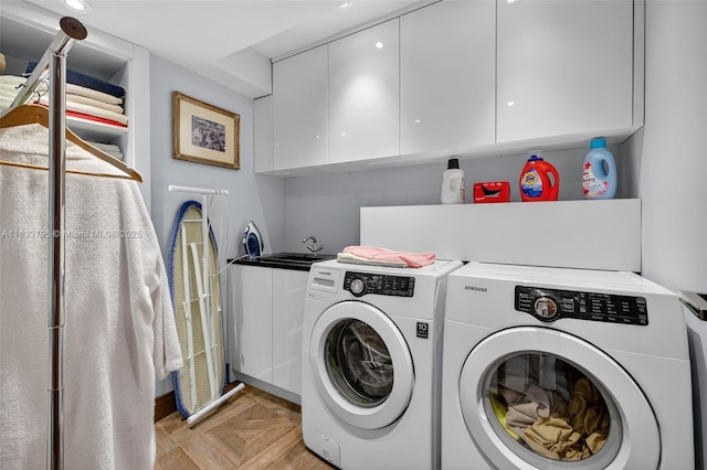 18201 Collins Ave Unit Ts2 & Ts3, Sunny Isles Beach, FL 33160 - laundry area featuring cabinet space and washer and clothes dryer