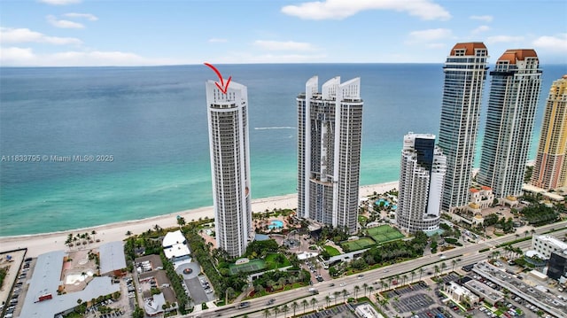 18201 Collins Ave Unit Ts2 & Ts3, Sunny Isles Beach, FL 33160 - view of urban area featuring waterfront with a beach