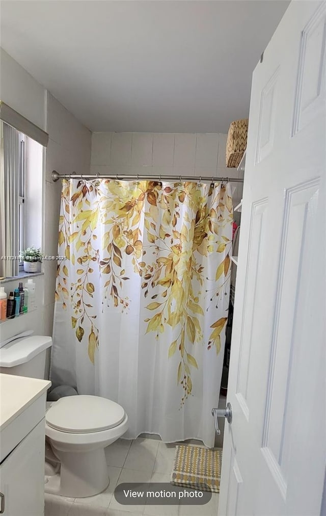 7121 SW 129th Ave Unit 5, Miami, FL 33183 - bathroom with tile patterned flooring, vanity, and a shower with curtain