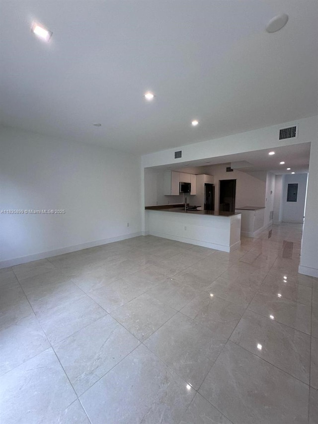5463 W Oak Way, Dania Beach, FL 33314 - unfurnished living room featuring recessed lighting