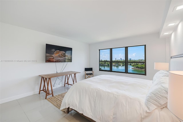 9102 W Bay Harbor Dr Unit 5-D, Bay Harbor Islands, FL 33154 - tiled bedroom with baseboards