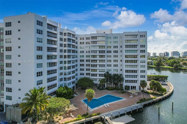 9102 W Bay Harbor Dr Unit 5-D, Bay Harbor Islands, FL 33154 - view of apartment building / complex with a water view and a city view