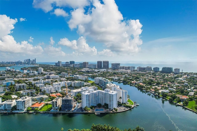 9102 W Bay Harbor Dr Unit 5-D, Bay Harbor Islands, FL 33154 - aerial view of skyline and a large body of water