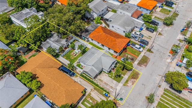 2946 SW 26th St, Miami, FL 33133 - aerial perspective of suburban area with property boundaries highlighted