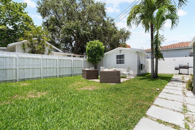 2946 SW 26th St, Miami, FL 33133 - fenced backyard featuring an outdoor hangout area