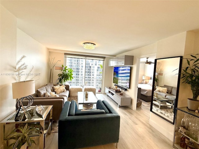 770 Claughton Island Dr Unit 1503, Miami, FL 33131 - living room featuring light wood-type flooring