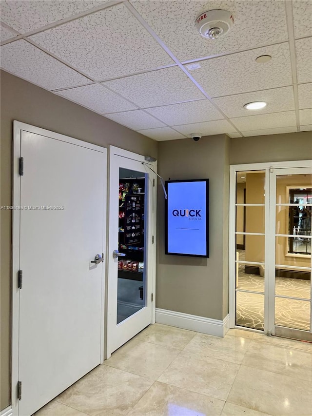 770 Claughton Island Dr Unit 1503, Miami, FL 33131 - interior space with a paneled ceiling and baseboards