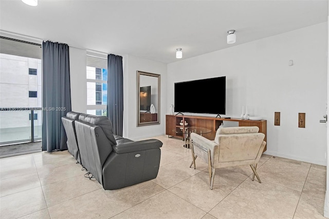 50 Biscayne Blvd Unit 601, Miami, FL 33132 - living room featuring light tile patterned floors