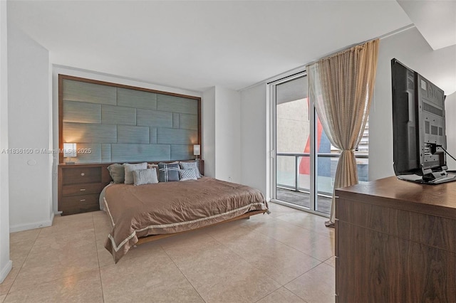 50 Biscayne Blvd Unit 601, Miami, FL 33132 - bedroom featuring access to outside and light tile patterned floors