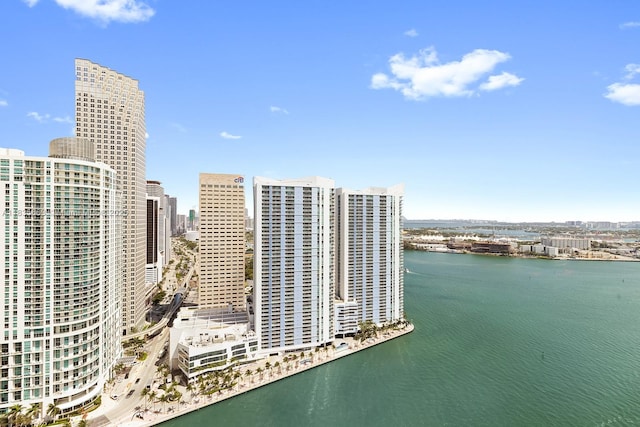 901 Brickell Key Blvd Unit 3607, Miami, FL 33131 - drone / aerial view of skyline and a large body of water