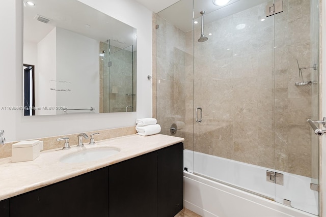 901 Brickell Key Blvd Unit 3607, Miami, FL 33131 - full bathroom with vanity and combined bath / shower with glass door