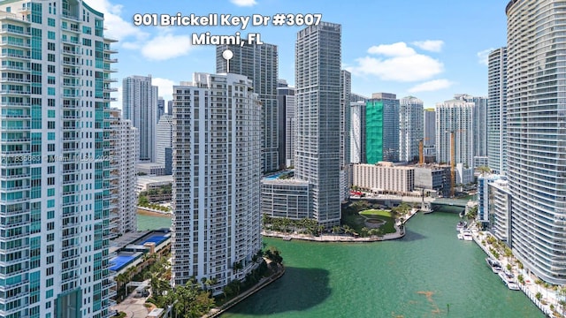 901 Brickell Key Blvd Unit 3607, Miami, FL 33131 - view of city skyline featuring a nearby body of water