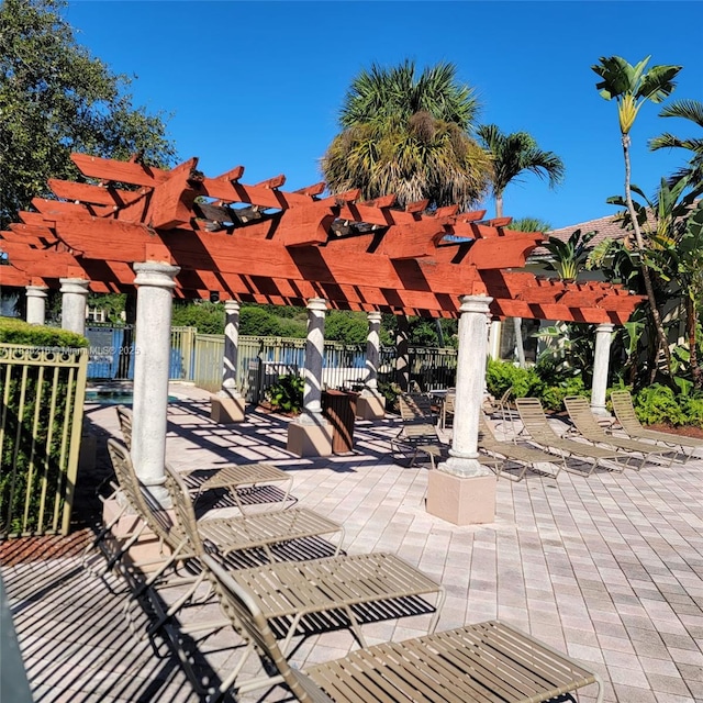 2564 Centergate Dr Unit 204, Miramar, FL 33025 - view of patio / terrace featuring a pergola