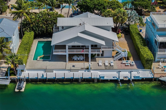 126 Villa Bella Dr, Islamorada, FL 33036 - back of property with a water view