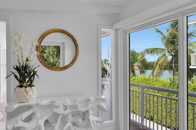 126 Villa Bella Dr, Islamorada, FL 33036 - interior space with plenty of natural light and a water view