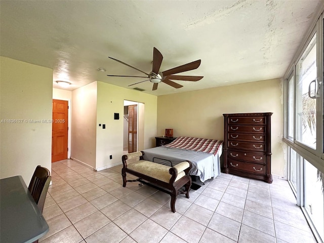 6707 Brookline Dr Unit 6707, Hialeah, FL 33015 - bedroom featuring light tile patterned flooring and ceiling fan