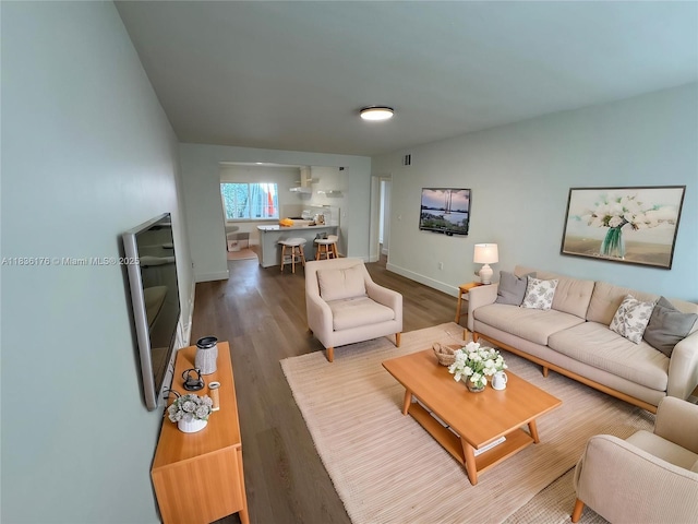 4780 Pine Tree Dr Unit U-2, Miami Beach, FL 33140 - living area with wood finished floors and baseboards