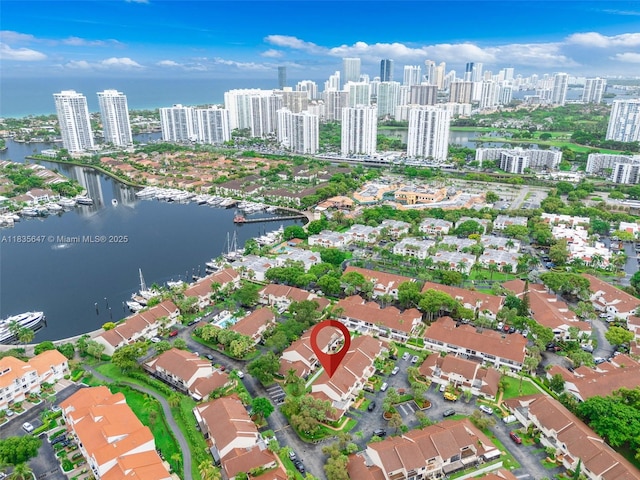21160 Mainsail Cir Unit H12, Aventura, FL 33180 - view of property location featuring a large body of water and city skyline
