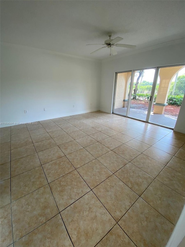 2452 Centergate Dr Unit 103, Miramar, FL 33025 - empty room with tile patterned floors and ceiling fan