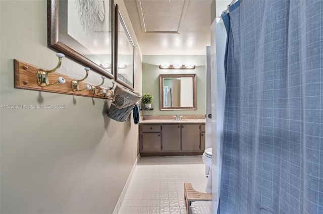 10875 NW 17th Mnr, Coral Springs, FL 33071 - full bath featuring tile patterned flooring, vanity, and a shower with shower curtain