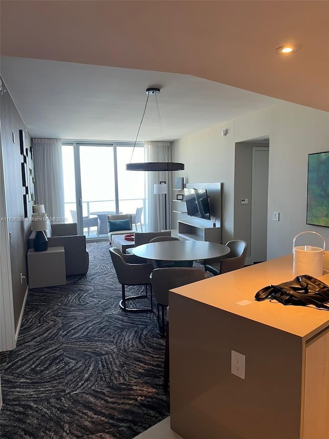 4111 S Ocean Dr Unit 2004, Hollywood, FL 33019 - kitchen with carpet floors and light countertops
