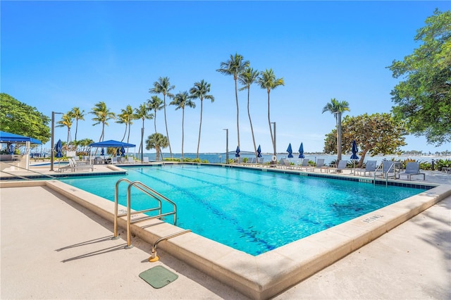 2333 Brickell Ave Unit 1908, Miami, FL 33129 - community pool with a gazebo and a patio