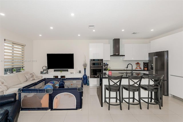 401 SW 91st Ave, Miami, FL 33174 - living room featuring recessed lighting and light tile patterned floors