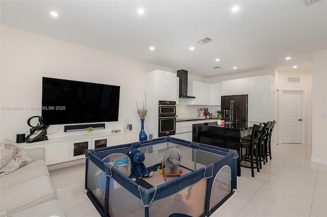 401 SW 91st Ave, Miami, FL 33174 - living room with recessed lighting and light tile patterned floors