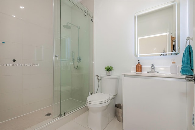 401 SW 91st Ave, Miami, FL 33174 - bathroom featuring a stall shower, vanity, and tile patterned floors