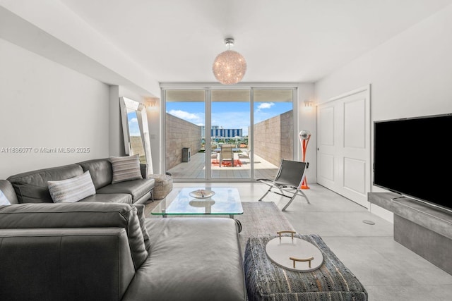 400 Sunny Isles Blvd Unit 616, Sunny Isles Beach, FL 33160 - living room featuring a wall of windows