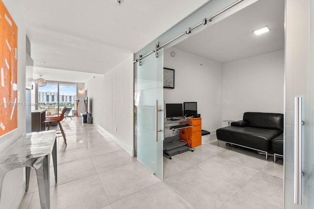400 Sunny Isles Blvd Unit 616, Sunny Isles Beach, FL 33160 - living area featuring an office area and light tile patterned flooring