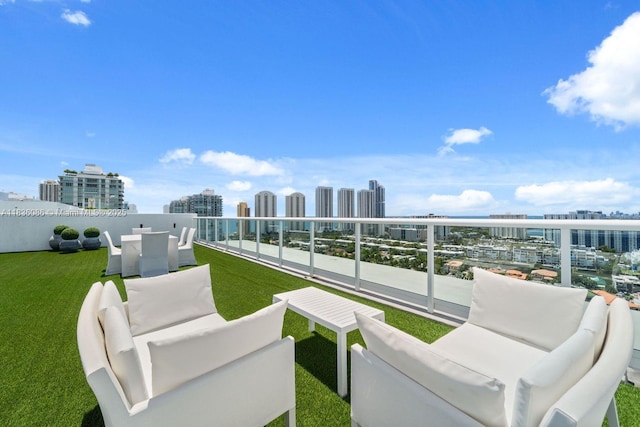 400 Sunny Isles Blvd Unit 2008, Sunny Isles Beach, FL 33160 - patio / terrace featuring outdoor lounge area and a view of skyline