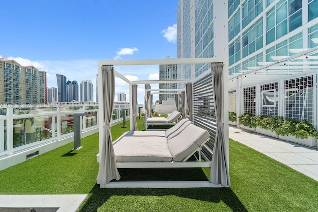 400 Sunny Isles Blvd Unit 2008, Sunny Isles Beach, FL 33160 - surrounding community with a skyline view and a yard