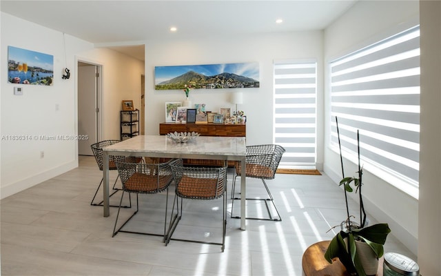 380 Morningside Dr, Miami Springs, FL 33166 - dining area featuring baseboards and recessed lighting