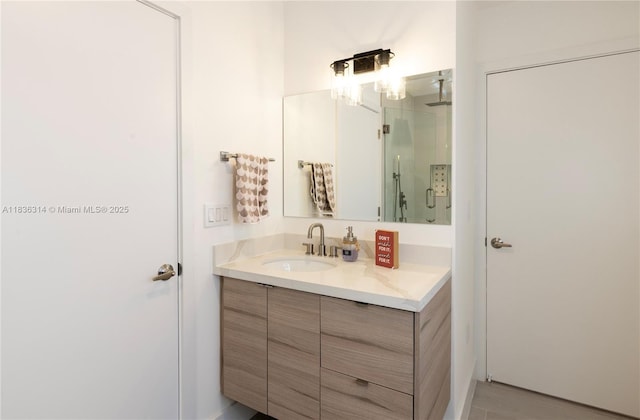 380 Morningside Dr, Miami Springs, FL 33166 - bathroom with vanity and a stall shower