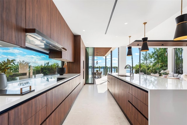 1510 Stillwater Dr, Miami Beach, FL 33141 - kitchen with modern cabinets and light countertops
