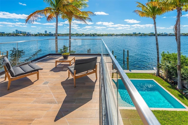 1510 Stillwater Dr, Miami Beach, FL 33141 - view of pool featuring a water view